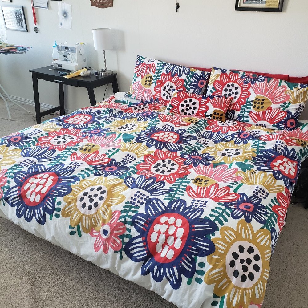 King duvet bedding set, Ikea Sommaraster